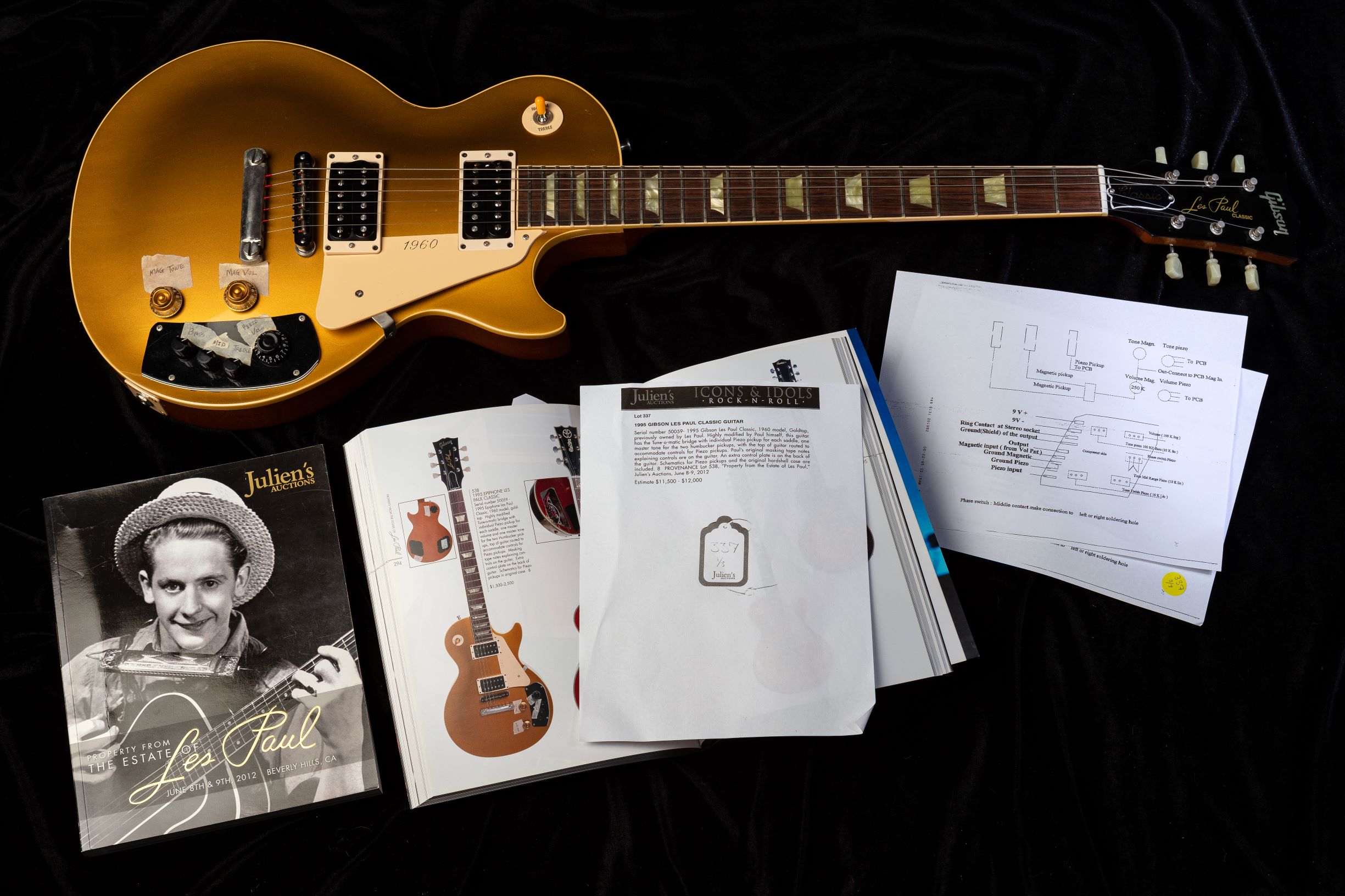 1995 Gibson Les Paul Classic Goldtop SN#50059-1995 FROM THE ESTATE OF LES PAUL