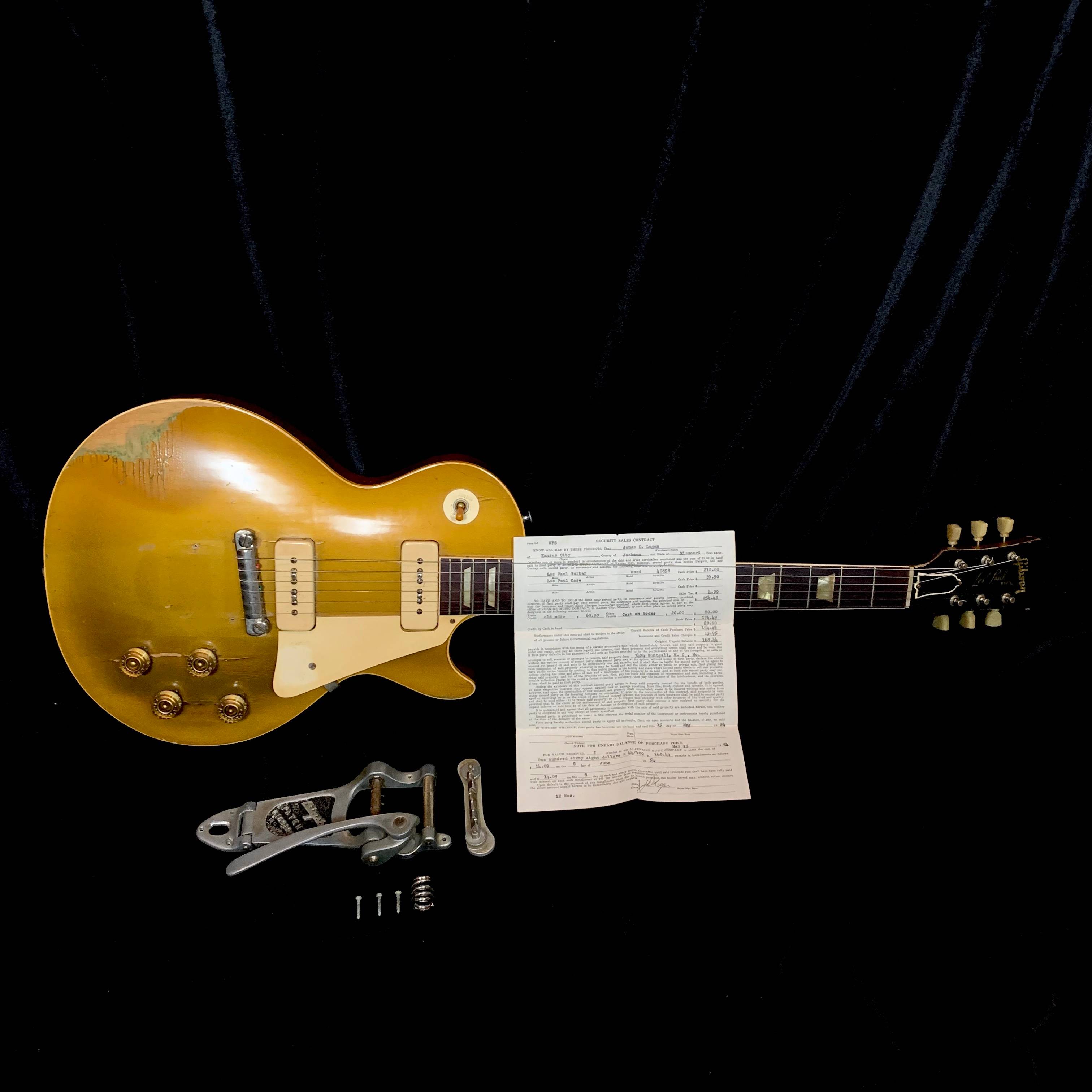 1954 Gibson Les Paul Gold Top SN# 40858, W/ Added Bigsby 