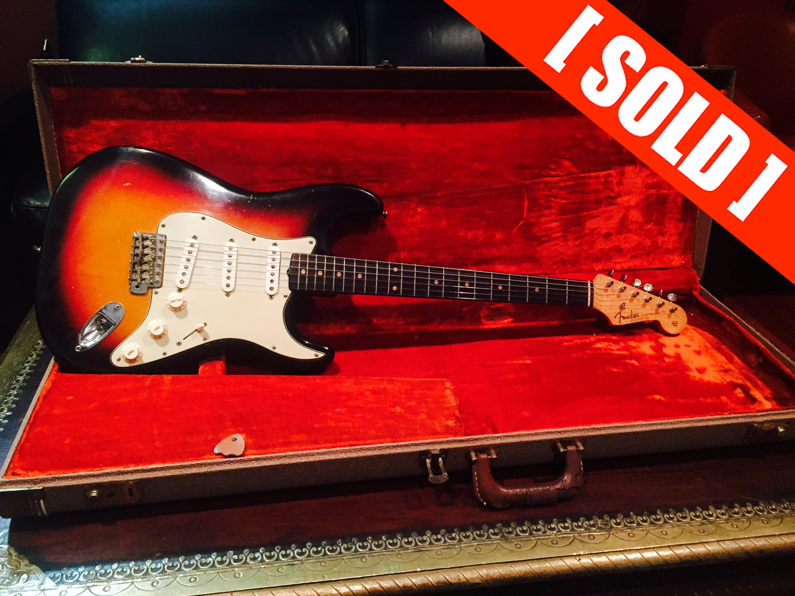 1962 Fender Slab Board Stratocaster Sunburst 100% Original