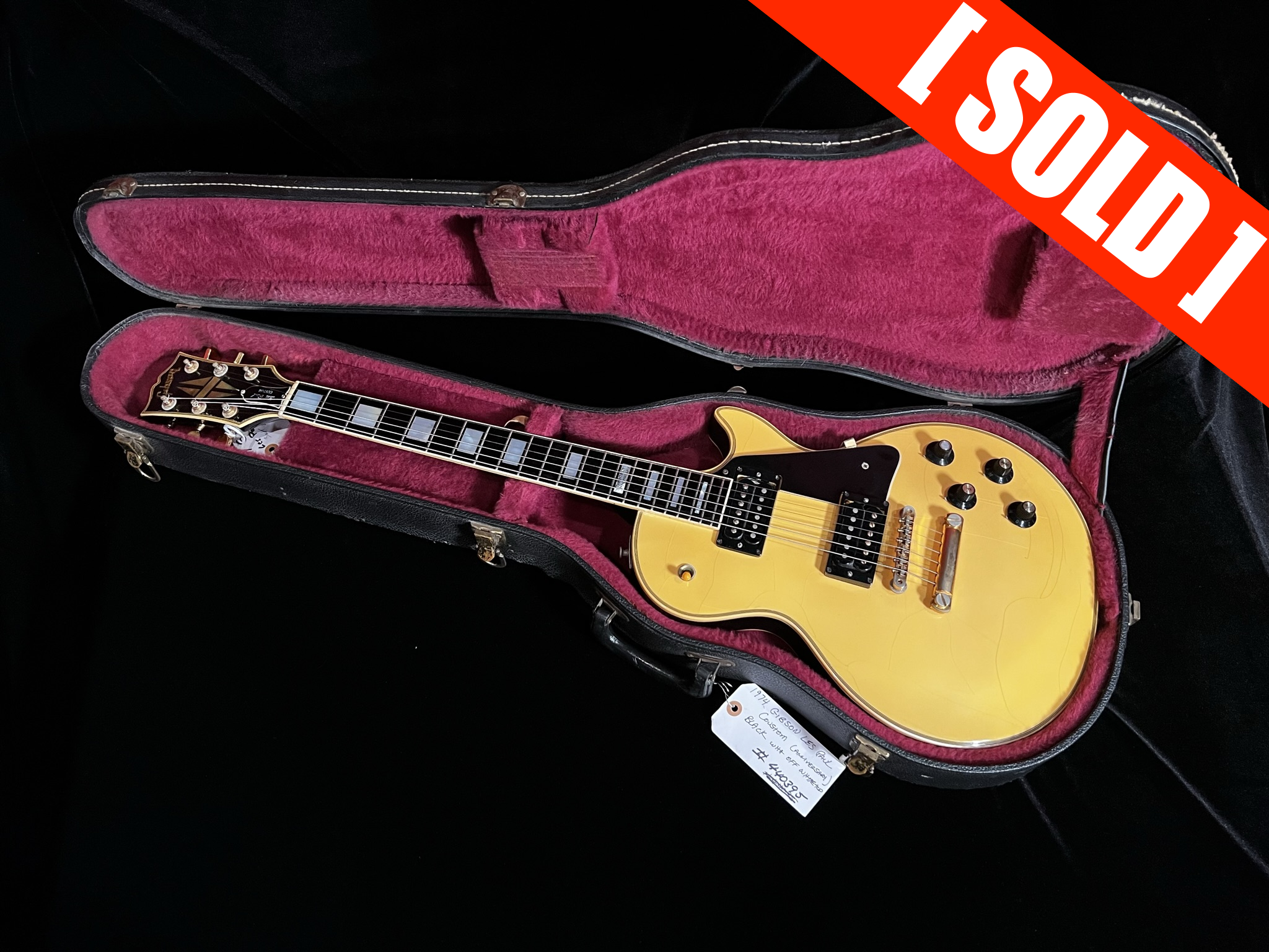 1974 Gibson Les Paul Custom 20th Anniversary Rare Tuxedo Excellent Condition